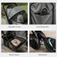 PawHut Pet Stroller Pushchair Foldable Travel Dog Cat Carriage w/ Reversible Handle Brake Basket