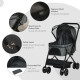 PawHut Pet Stroller Pushchair Foldable Travel Dog Cat Carriage w/ Reversible Handle Brake Basket