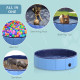 PawHut Foldable Dog Paddling Pool Pet Cat Swimming Pool Indoor/Outdoor Collapsible Summer Bathing Tub Shower Tub Puppy Washer (Φ