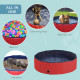 PawHut Foldable Dog Paddling Pool Pet Cat Swimming Pool Indoor/Outdoor Collapsible Summer Bathing Tub Shower Tub Puppy Washer (Φ