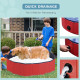 PawHut Foldable Dog Paddling Pool Pet Cat Swimming Pool Indoor/Outdoor Collapsible Summer Bathing Tub Shower Tub Puppy Washer (Φ