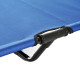 PawHut Raised Dog Bed Cat Elevated Lifted Portable Camping w/ Metal Frame Blue (Large)