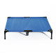 PawHut Raised Dog Bed Cat Elevated Lifted Portable Camping w/ Metal Frame Blue (Large)