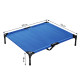 PawHut Raised Dog Bed Cat Elevated Lifted Portable Camping w/ Metal Frame Blue (Large)