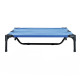 PawHut Raised Dog Bed Cat Elevated Lifted Portable Camping w/ Metal Frame Blue (Large)