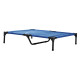 PawHut Raised Dog Bed Cat Elevated Lifted Portable Camping w/ Metal Frame Blue (Large)