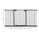 PawHut Dog Gate Stair Gate Pressure Fit Pets Barrier Auto Close for Doorway Hallway, 74-148cm Wide Adjustable, Black