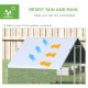 PawHut Chicken Run Galvanised Walk-in Chicken Coop Hen Poultry House Cage Rabbit Hutch Pet Playpen Garden w/ Water-Resist Cover,