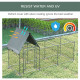 PawHut Walk In Chicken Run Chicken Coop, Large Poultry Cage Hen House for 6-8 Chickens Outdoor w/ Water-Resist Cover 302 x 107 x