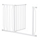 PawHut Wide Dog Safety Gate, with Door Pressure, for Doorways, Hallways, Staircases - White