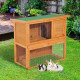 Pawhut Wooden 90cm 2 Tiers Guinea Pigs Hutches