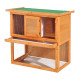 Pawhut Wooden 90cm 2 Tiers Guinea Pigs Hutches