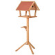 PawHut Wooden Bird Table Freestanding Feeding  Station for Garden Outside ,139H cm, Natural