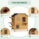 PawHut 2-story Cat House Outdoor, Weatherproof Wooden Cat Enclosure for Feral Cats with Escape Door, Openable Roof, Jumping Plat