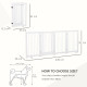 PawHut Freestanding Pet Gate 4 Panels Wooden Dog Safety Fence Foldable with Support Feet for Doorway Stairs 91cm Tall White