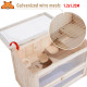 PawHut Wooden Hamster Cage Mouse Mice Rodent Small Animals Hutch Exercise Play House 60 x 35 x 42cm, Natural Wood Finish