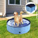 PawHut Foldable Dog Paddling Pool Pet Cat Swimming Pool Indoor/Outdoor Collapsible Summer Bathing Tub Shower Tub Puppy Washer (Φ