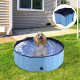 PawHut Foldable Dog Paddling Pool Pet Cat Swimming Pool Indoor/Outdoor Collapsible Summer Bathing Tub Shower Tub Puppy Washer (Φ