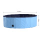 PawHut Foldable Dog Paddling Pool Pet Cat Swimming Pool Indoor/Outdoor Collapsible Summer Bathing Tub Shower Tub Puppy Washer (Φ