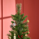 6ft Pencil Artificial Christmas Tree with Realistic Branches, Red Berries, Auto Open, Green