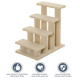 PawHut Dog Steps for Bed 4 Step Pet Stairs for Sofa Dog Cat Climb Ladder 63x43x60 cm Light Brown