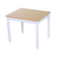 4-Piece Kids Table and Chair Set with 2 Wooden Chairs, 1 Storage Bench, and Interesting Modern Design, Natural/White