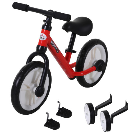 11 Inch Kids Balance Bike Training Pedal Bicycle W/ Removable Stabilizers EVA Tyres Adjustable Seat Height 2 to 5 Years Gift for