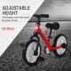 11 Inch Kids Balance Bike Training Pedal Bicycle W/ Removable Stabilizers EVA Tyres Adjustable Seat Height 2 to 5 Years Gift for