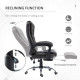 PU Leather Executive Office Chair, High Back Swivel Chair with Retractable Footrest, Adjustable Height, Reclining Function, Brow