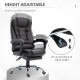 PU Leather Executive Office Chair, High Back Swivel Chair with Retractable Footrest, Adjustable Height, Reclining Function, Brow