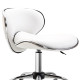 Adjustable Rolling Swivel Beauty Salon Chair, Stool for Spa, Technician - White