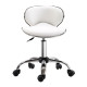 Adjustable Rolling Swivel Beauty Salon Chair, Stool for Spa, Technician - White