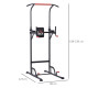 Power Tower Station with Dip Stand, Pull Up Bar Home Office Gym Training Workout Equipment