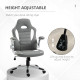 Vinsetto Computer Gaming Chair, Office Desk Swivel Chair, PU Leather Racing Chair with 90° Flip-up Armrest, Adjustable Height an