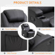 Recliner Armchair, Rocking Massage Swivel PU Leather Manual Reclining Chair with Adjustable Leg Rest, Drink Holders, Side Pocket