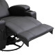 Recliner Armchair, Rocking Massage Swivel PU Leather Manual Reclining Chair with Adjustable Leg Rest, Drink Holders, Side Pocket