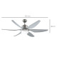 Reversible Ceiling Fan with Light, 6 Blades Indoor Modern Mount LED Lighting Fan with Remote Controller, for Bedroom, Living Roo