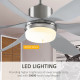 Reversible Ceiling Fan with Light, 6 Blades Indoor Modern Mount LED Lighting Fan with Remote Controller, for Bedroom, Living Roo