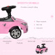 Baby Toddler Ride On Car, Foot to Floor Slider with Horn, Music, Working Lights, Storage, Big Steering Wheel, Pink | Aosom UK