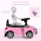 Baby Toddler Ride On Car, Foot to Floor Slider with Horn, Music, Working Lights, Storage, Big Steering Wheel, Pink | Aosom UK