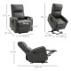 Riser and Recliner Chair for the Elderly, PU Leather Upholstered Lift Chair for Living Room with Remote Control, Side Pockets, C