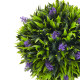 Set of 2 Decorative Artificial Plants Ball Trees with Lavender Flowers in Pot Fake Plants for Home Indoor Outdoor Decor, 60cm, G