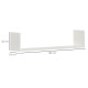 Set of 3 Wooden U-Shaped Floating Shelves Set Wall Mounted Hanging Bookshelf CD DVD Storage Display for Bedroom Living Room Kitc