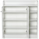 Shoe Storage Cabinet  Two Doors w/ Adjustable 4 Shelves Cupboard Footwear Rack Stand Organiser Hallway White