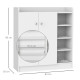 Shoe Storage Cabinet  Two Doors w/ Adjustable 4 Shelves Cupboard Footwear Rack Stand Organiser Hallway White