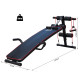 Sit Up Bench Core AB Workout Fitness Excercise Machine Adjustable Thigh Support Home Gym Black