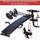 Sit Up Bench Core AB Workout Fitness Excercise Machine Adjustable Thigh Support Home Gym Black