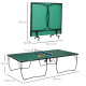 SPORTNOW 9FT Folding Table Tennis Table, with 8 Wheels, for Indoor Use - Green