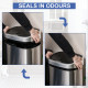 Stainless Steel Kitchen Sensor Dustbin Automatic Touchless Rubbish Garbage Waste Bin 48L Silver