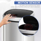 Stainless Steel Kitchen Sensor Dustbin Automatic Touchless Rubbish Garbage Waste Bin 48L Silver